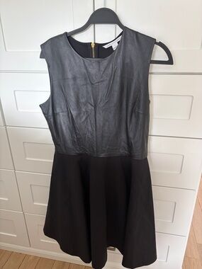 Diane Von Furstenberg Jeanne leather dress.